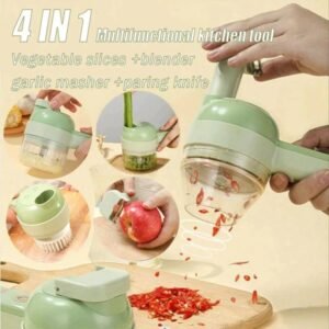 FRAKIN 4 In 1 Handheld Rechargeable Vegetable Cutter Chopper