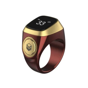 Iqibla Smart Tasbih Tally Counter Ring for Muslims Zikr Ring Digital Tasbeeh 5 Prayer Time Vibration Reminder
