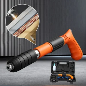 Concrete Nail Machine Kit with Free Nails,5 Speed Adjustable Manual Steel Nailer - Built in Air Nailer for Red Brick Walls,Concrete Walls