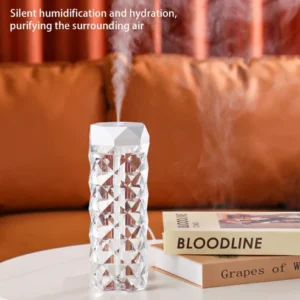 Crystal Lamp Humidifier with 7 Colors Touch Control