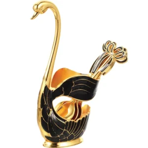 1 Set Swan Dessert Spoon Holder